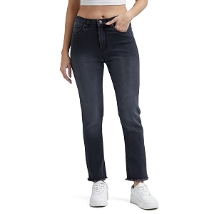 INKD Womens Slim Fit Jeans - Mid-Rise