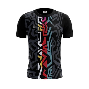 Inkholic Mens Round Collar Football Jersey Multicolored