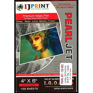 inkjet non-tearable 6in x 4in synthetic sheet - 200 micron - both side printable for photos and pvc card making 25