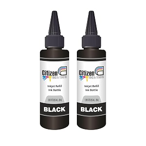 inkjet refill ink for use all inkjet deskjet officejet printers and cartridges  compatible for hp priner cartridges amp canon printer cartridges  100ml each bottle 2 black