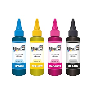 inkjet refill ink for use all inkjet deskjet officejet printers and cartridges  compatible for hp priner cartridges amp canon printer cartridges  100ml each bottle 4 color set
