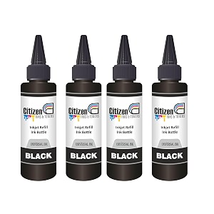 inkjet refill ink for use all inkjet deskjet officejet printers and cartridges  compatible for hp priner cartridges amp canon printer cartridges  100ml each bottle 4 black