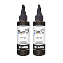 Inkjet Refill Ink for use All Inkjet, Deskjet, Officejet Printers and Cartridges | Compatible for HP Priner Cartridges &amp; Canon Printer Cartridges | 100ml Each Bottle (2 Black)