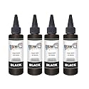 Inkjet Refill Ink for use All Inkjet, Deskjet, Officejet Printers and Cartridges | Compatible for HP Priner Cartridges &amp; Canon Printer Cartridges | 100ml Each Bottle (4 Black)