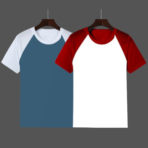 inkkr pack of 2 men colorblock round neck cotton blend multicolor t-shirt