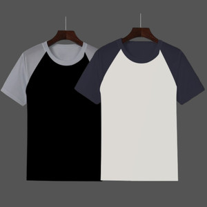 inkkr colorblock men round neck multicolor t-shirt