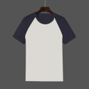INKKR Men Colorblock Round Neck Cotton Blend Multicolor T-Shirt