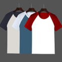 INKKR Pack of 3 Men Colorblock Round Neck Cotton Blend Multicolor T-Shirt