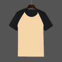 INKKR Men Colorblock Round Neck Cotton Blend Multicolor T-Shirt