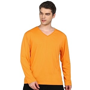 INKKR Mens Solid Plain V-Neck T-Shirt