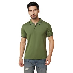 INKKR Mens Solid Regular Fit T-Shirt