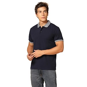 INKKR Mens Solid Regular Fit T-Shirt