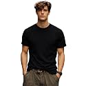 INKKR Men39s Solid Round Neck Half Sleeve
