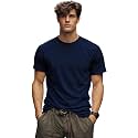 INKKR Men39s Solid Round Neck Half Sleeve