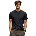 INKKR Men39s Solid Round Neck Half Sleeve