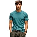 INKKR Men39s Solid Round Neck Half Sleeve