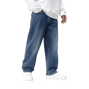 INKKR Men JeansRegular Straight Fit JeansLoose Fit