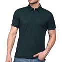 INKKR Men Soild Polo Neck Texture T-Shirt