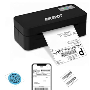 inkspot bluetooth 4x6 thermal label printer wireless bluetooth shipping label printer for mac windows phone and tablet thermal printer for e-commerce support usps amazon shipstation