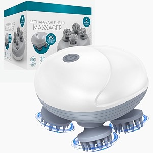 inkspot electric head scalp massager with red light therapy  hair growth amp hair fall control device  3 speed modes  portable cordless massager 3048 cm