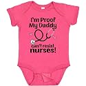 inktastic Nurse Mommy Daddy Can't Resist Nurses Baby Bodysuit