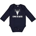 inktastic Ring Bearer Mock Tux Tuxedo Long Sleeve Creeper