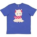 inktastic Winter Llama, Cute Llama, Alpaca, Scarf, Hearts Youth T-Shirt