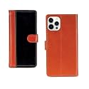 Inktree Apple iPhone 12 Pro Max Case | Premium Leather Finish | with Card Pockets | Wallet Stand |Complete Protection Cover for Apple iPhone 12 Pro Max - Camel and Black