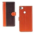 Inktree Google Pixel 3XL Case | Premium Leather Finish | with Card Pockets | Wallet Stand |Complete Protection Cover for Google Pixel 3XL - Camel and Coffee