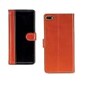 Inktree Honor 7S Case | Premium Leather Finish | with Card Pockets | Wallet Stand |Complete Protection Cover for Honor 7S - Camel and Black