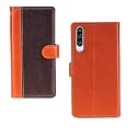 Inktree Honor P30 Case | Premium Leather Finish | with Card Pockets | Wallet Stand |Complete Protection Cover for Honor P30 - Camel and Coffee