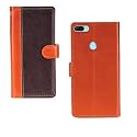 Inktree HOT 6 Pro Case | Premium Leather Finish | with Card Pockets | Wallet Stand |Complete Protection Cover for HOT 6 Pro - Camel and Coffee
