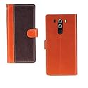Inktree Ikall K4 Case | Premium Leather Finish | with Card Pockets | Wallet Stand |Complete Protection Cover for Ikall K4 - Camel and Coffee
