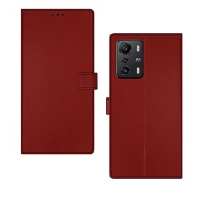 inktree infinix zero 5g flip case  premium leather finish flip cover complete protection flip cover for infinix zero 5g - mehroon red