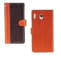 Inktree Intex Aqua Style 4G Case | Premium Leather Finish | with Card Pockets | Wallet Stand |Complete Protection Cover for Intex Aqua Style 4G - Camel and Coffee