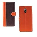 Inktree ITEL A23 Pro Case | Premium Leather Finish | with Card Pockets | Wallet Stand |Complete Protection Cover for ITEL A23 Pro - Camel and Coffee