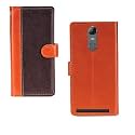 Inktree Lenovo K5 Note Case | Premium Leather Finish | with Card Pockets | Wallet Stand |Complete Protection Cover for Lenovo K5 Note - Camel and Coffee