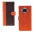 Inktree MI 10I Case | Premium Leather Finish | with Card Pockets | Wallet Stand |Complete Protection Cover for MI 10I - Camel and Coffee