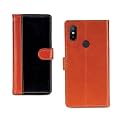 Inktree Mi A2 Case | Premium Leather Finish | with Card Pockets | Wallet Stand |Complete Protection Cover for Mi A2 - Camel and Black