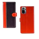 Inktree Mi Note 10 Case | Premium Leather Finish | with Card Pockets | Wallet Stand |Complete Protection Cover for Mi Note 10 - Camel and Coffee