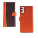 Inktree Moto E32s Flip Case | with Card Pockets | Wallet Stand |Complete Protection Flip Cover for Moto E32s - Camel and Coffee