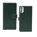 Inktree Moto E32s Flip Case | with Card Pockets | Wallet Stand |Complete Protection Flip Cover for Moto E32s - Vintage Green