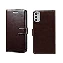 Inktree Moto E32s Flip Case | with Card Pockets | Wallet Stand |Complete Protection Flip Cover for Moto E32s - Coffee
