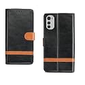 Inktree Moto E32s Flip Case |Complete Protection Flip Cover for Moto E32s - Black Stripe