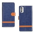 Inktree Moto E32s Flip Case |Complete Protection Flip Cover for Moto E32s - Blue Stripe