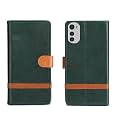Inktree Moto E32s Flip Case |Complete Protection Flip Cover for Moto E32s - Green Stripe