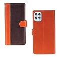 Inktree Moto Edge S Case | Premium Leather Finish | with Card Pockets | Wallet Stand |Complete Protection Cover for Moto Edge S - Camel and Coffee