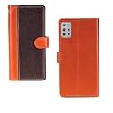 Inktree Moto G10 Case | Premium Leather Finish | with Card Pockets | Wallet Stand |Complete Protection Cover for Moto G10 - Camel and Coffee