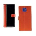 Inktree Moto G9 PU Leather Vintage Flip Cover Case | Premium Leather Finish | with Card Pockets | Wallet Stand |Complete Protection Cover for Moto G9 - Camel and Black