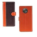 Inktree Moto X4 PU Leather Vintage Flip Cover Case | Premium Leather Finish | with Card Pockets | Wallet Stand |Complete Protection Cover for Moto X4 - Camel and Coffee